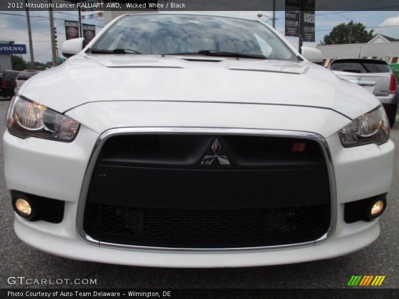 Wicked White / Black 2012 Mitsubishi Lancer RALLIART AWD