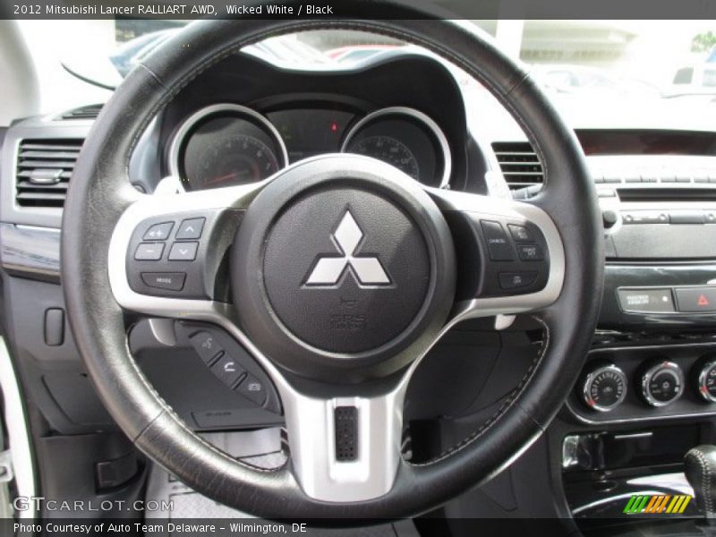Wicked White / Black 2012 Mitsubishi Lancer RALLIART AWD