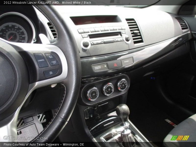 Wicked White / Black 2012 Mitsubishi Lancer RALLIART AWD