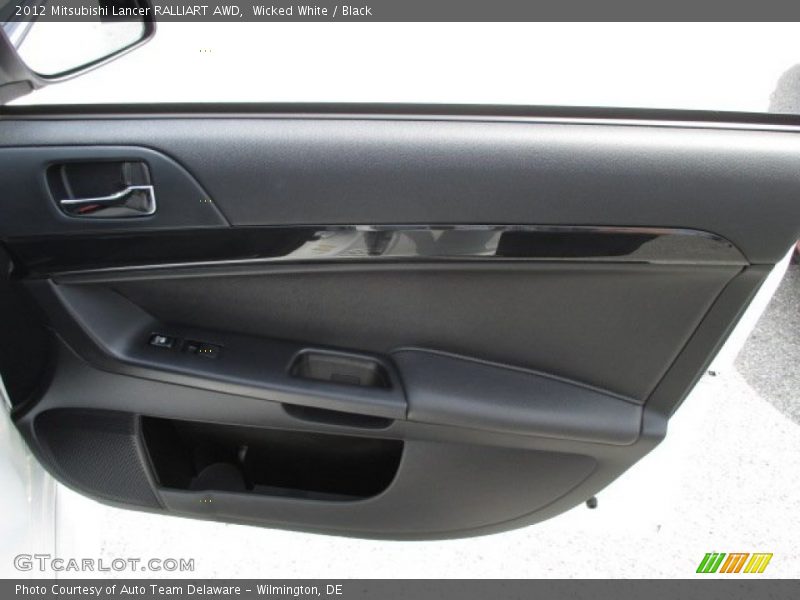 Wicked White / Black 2012 Mitsubishi Lancer RALLIART AWD