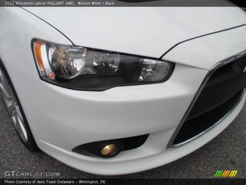 Wicked White / Black 2012 Mitsubishi Lancer RALLIART AWD