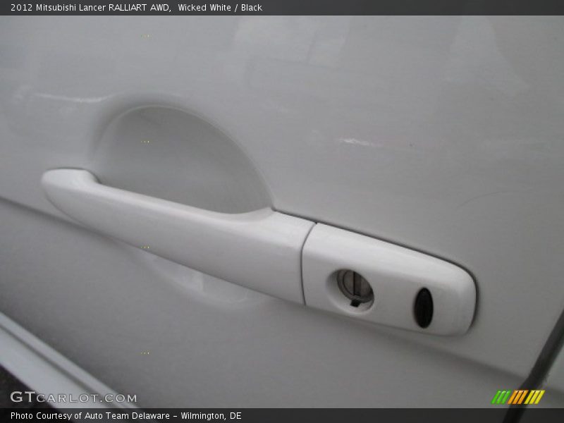Wicked White / Black 2012 Mitsubishi Lancer RALLIART AWD