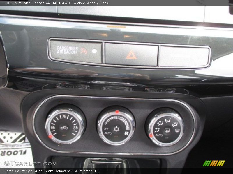 Wicked White / Black 2012 Mitsubishi Lancer RALLIART AWD
