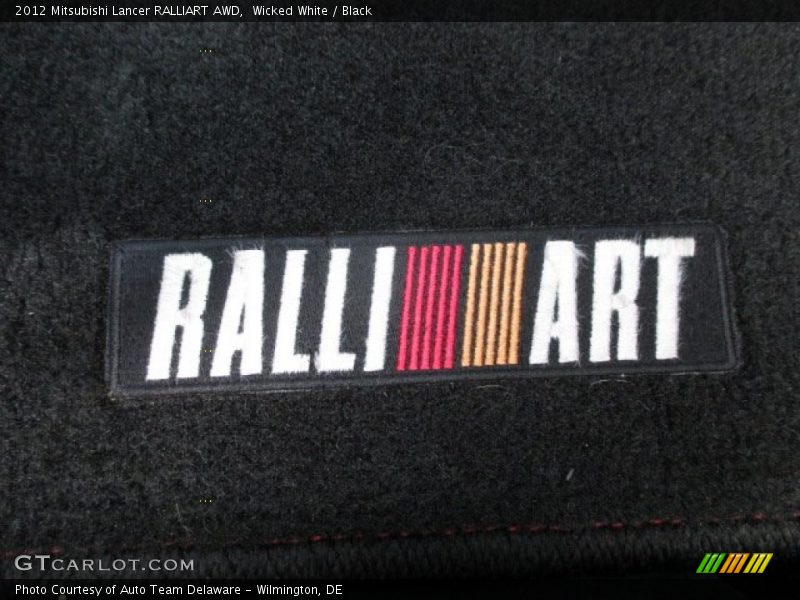 Wicked White / Black 2012 Mitsubishi Lancer RALLIART AWD