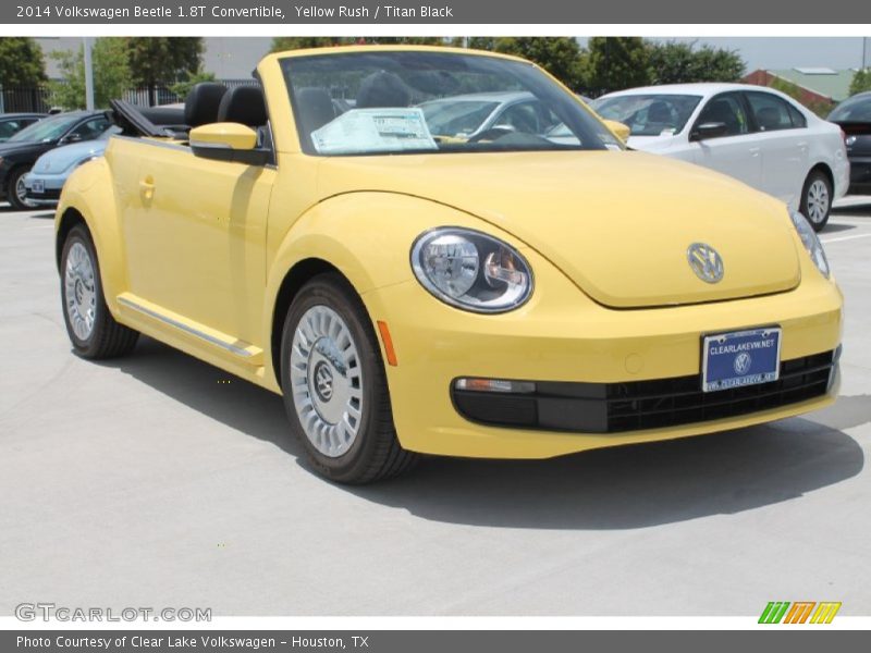 Yellow Rush / Titan Black 2014 Volkswagen Beetle 1.8T Convertible