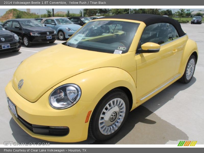 Yellow Rush / Titan Black 2014 Volkswagen Beetle 1.8T Convertible