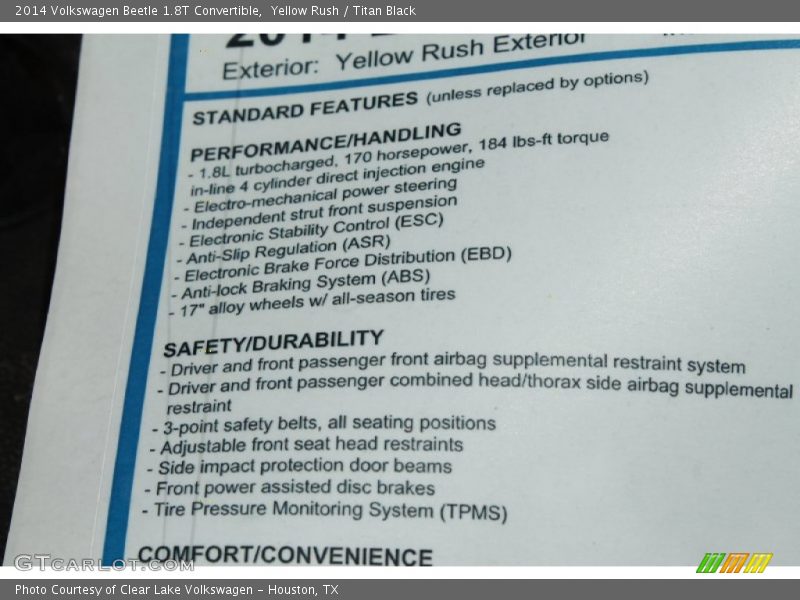 Yellow Rush / Titan Black 2014 Volkswagen Beetle 1.8T Convertible