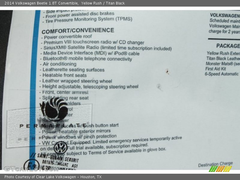 Yellow Rush / Titan Black 2014 Volkswagen Beetle 1.8T Convertible