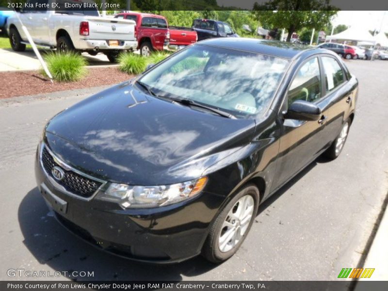 Ebony Black / Stone 2012 Kia Forte EX