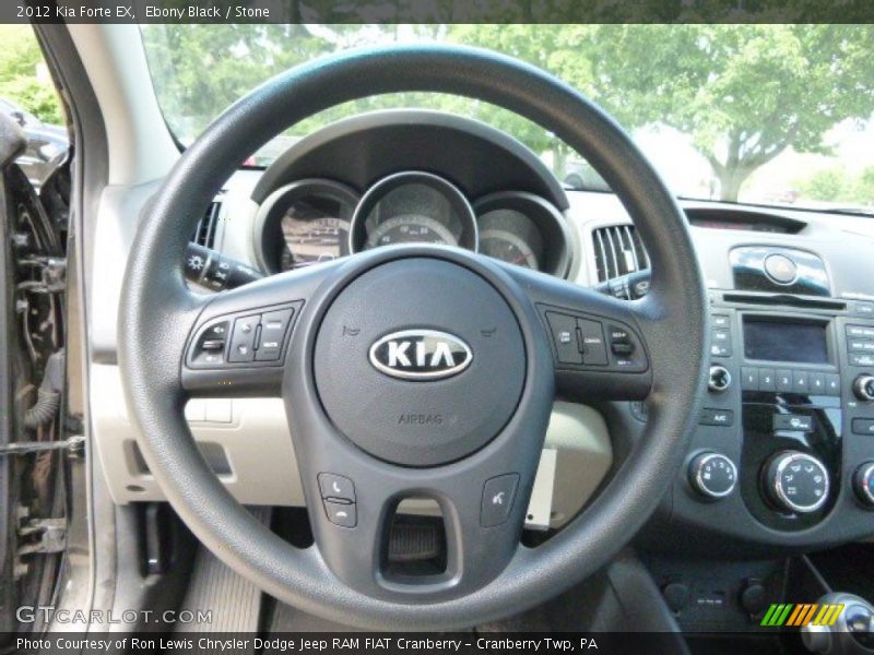 Ebony Black / Stone 2012 Kia Forte EX