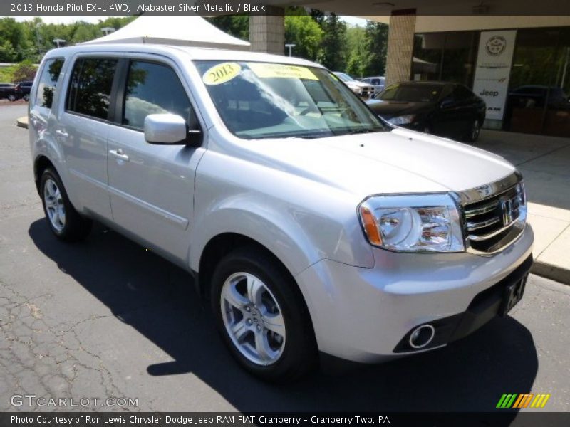 Alabaster Silver Metallic / Black 2013 Honda Pilot EX-L 4WD