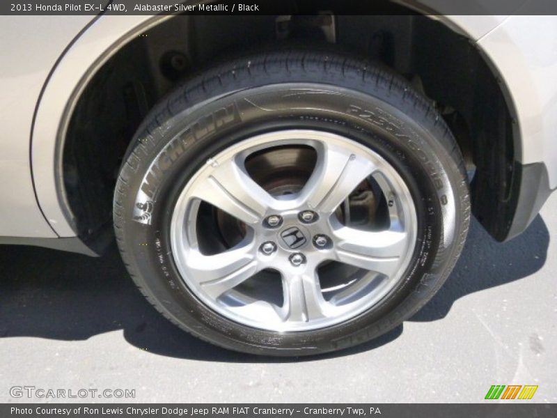Alabaster Silver Metallic / Black 2013 Honda Pilot EX-L 4WD