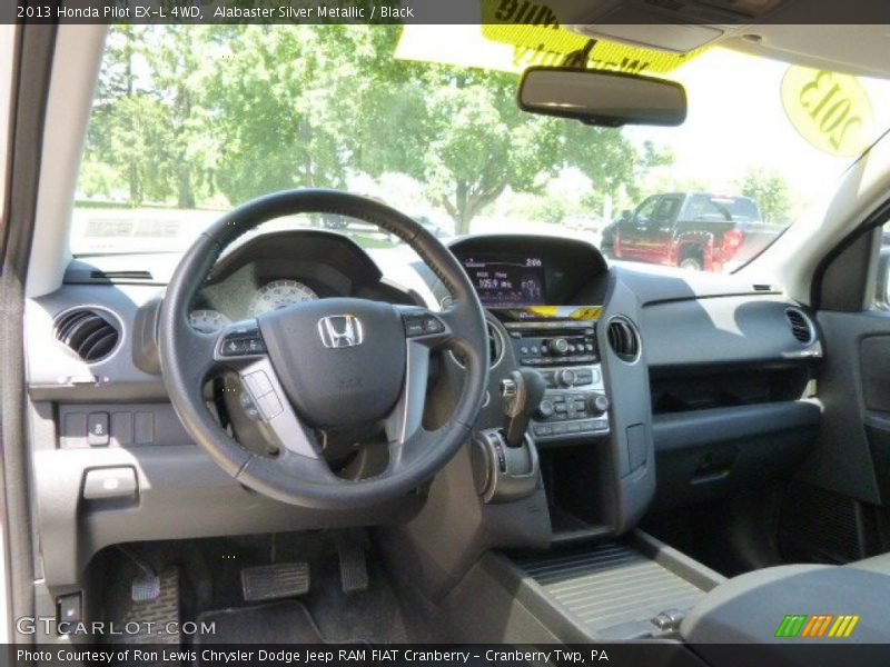 Alabaster Silver Metallic / Black 2013 Honda Pilot EX-L 4WD