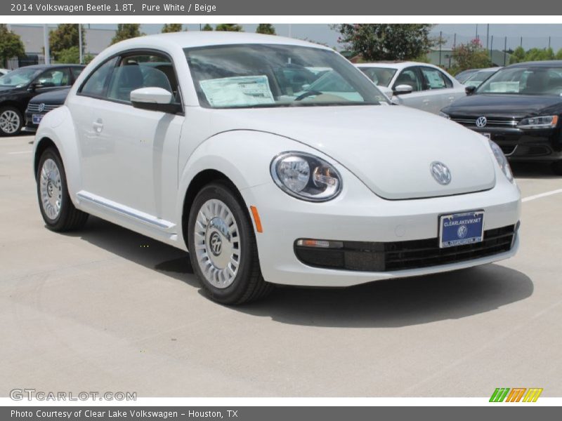 Pure White / Beige 2014 Volkswagen Beetle 1.8T
