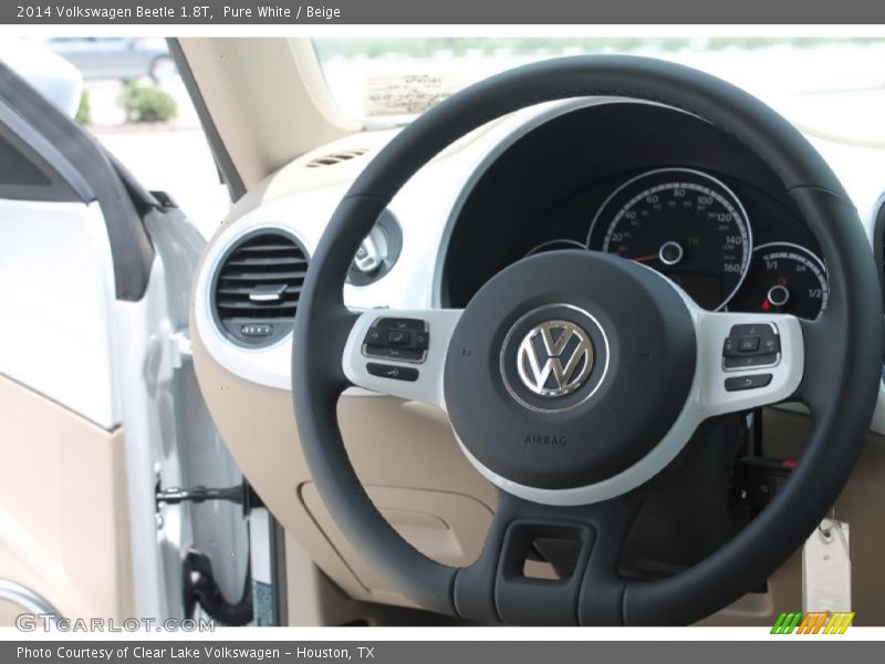 Pure White / Beige 2014 Volkswagen Beetle 1.8T
