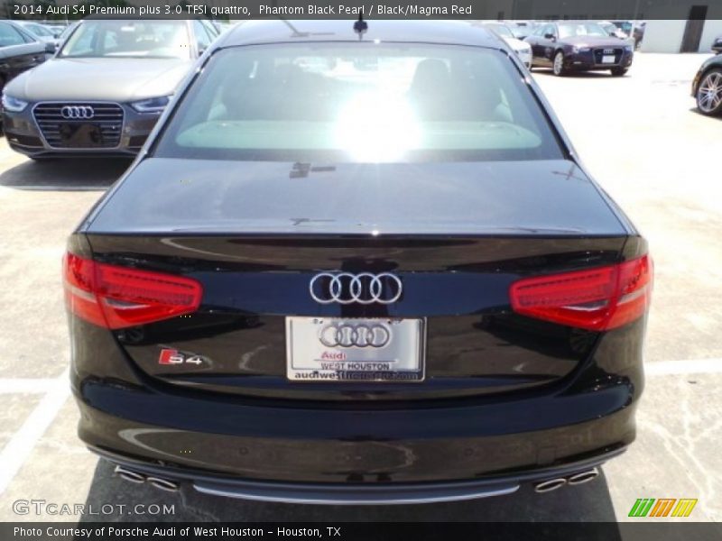 Phantom Black Pearl / Black/Magma Red 2014 Audi S4 Premium plus 3.0 TFSI quattro