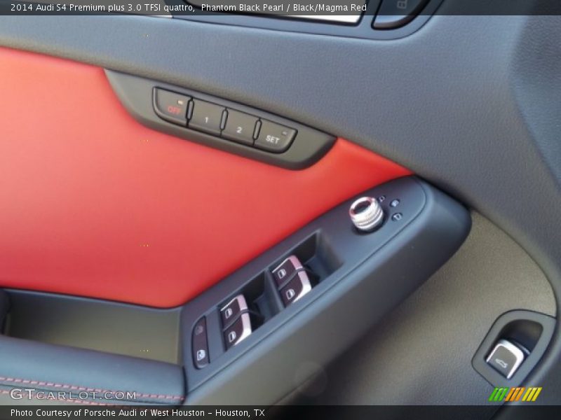 Phantom Black Pearl / Black/Magma Red 2014 Audi S4 Premium plus 3.0 TFSI quattro