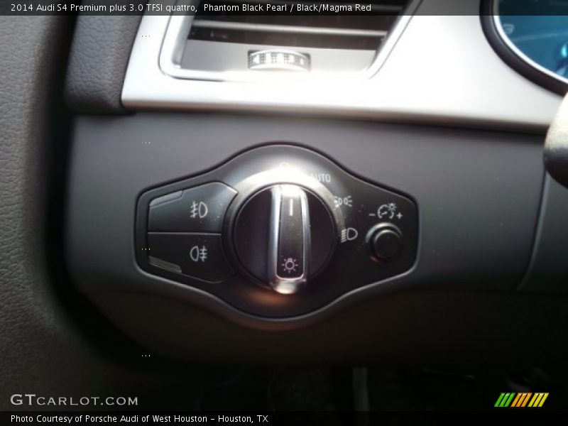 Phantom Black Pearl / Black/Magma Red 2014 Audi S4 Premium plus 3.0 TFSI quattro