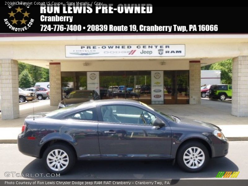 Slate Metallic / Gray 2009 Chevrolet Cobalt LS Coupe