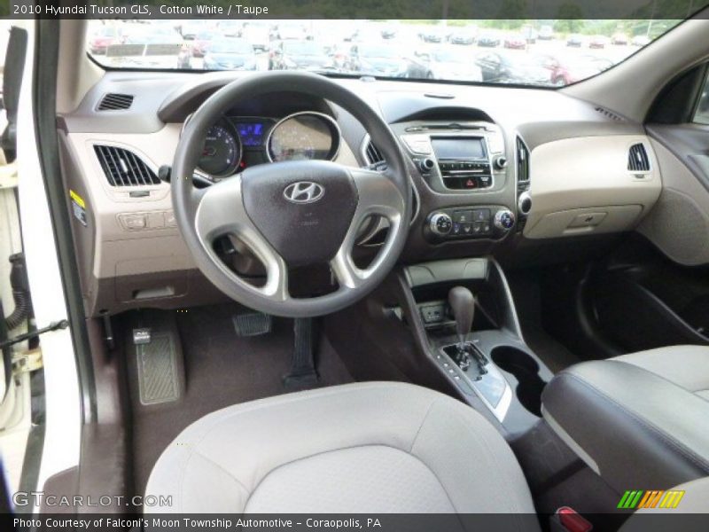 Cotton White / Taupe 2010 Hyundai Tucson GLS