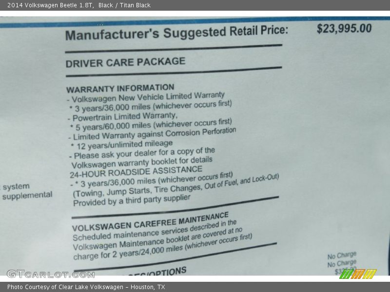 Black / Titan Black 2014 Volkswagen Beetle 1.8T