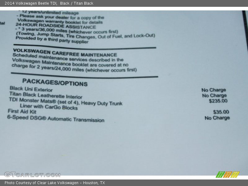 Black / Titan Black 2014 Volkswagen Beetle TDI