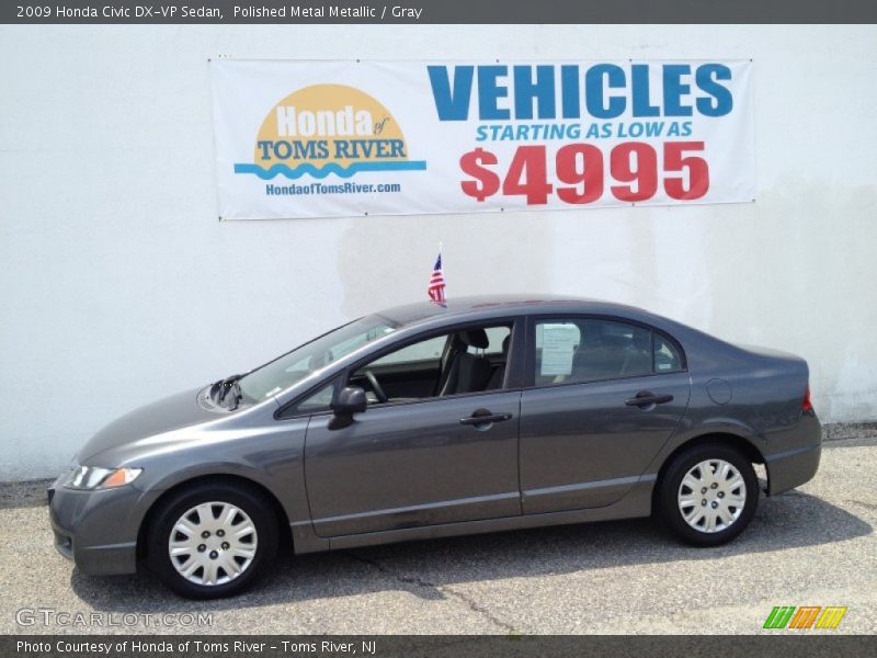 Polished Metal Metallic / Gray 2009 Honda Civic DX-VP Sedan