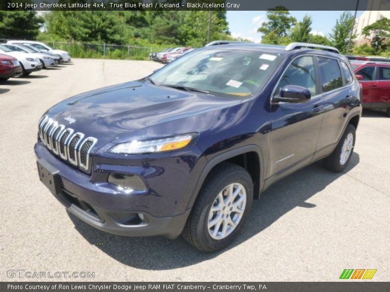 True Blue Pearl / Iceland - Black/Iceland Gray 2014 Jeep Cherokee Latitude 4x4