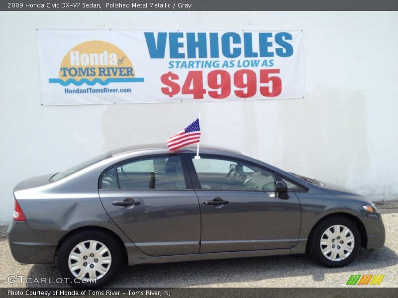 Polished Metal Metallic / Gray 2009 Honda Civic DX-VP Sedan