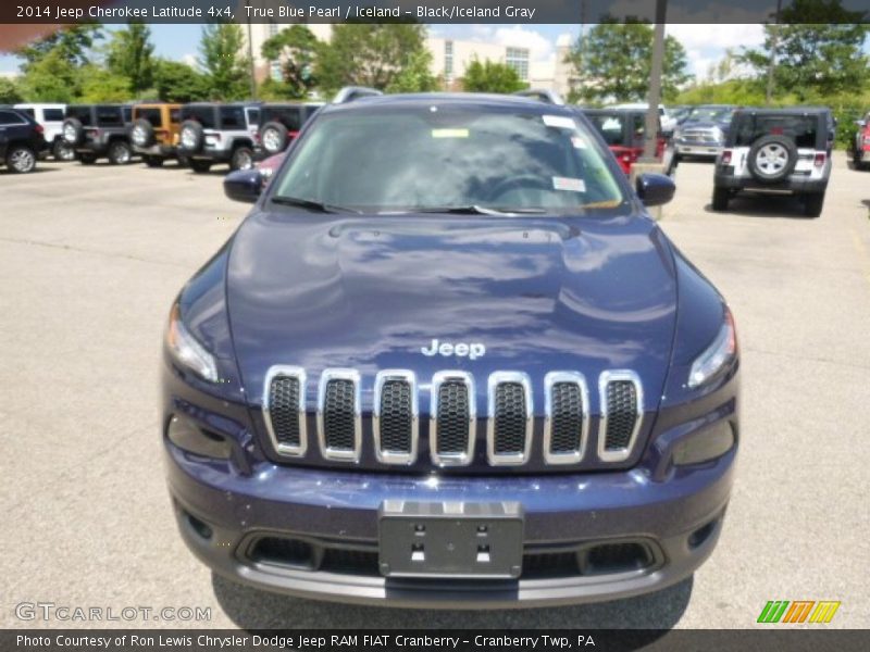 True Blue Pearl / Iceland - Black/Iceland Gray 2014 Jeep Cherokee Latitude 4x4