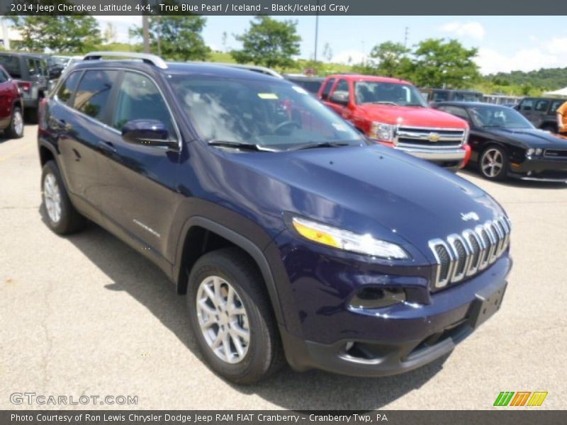 True Blue Pearl / Iceland - Black/Iceland Gray 2014 Jeep Cherokee Latitude 4x4