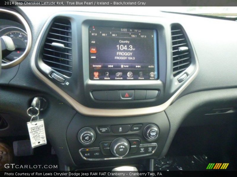 True Blue Pearl / Iceland - Black/Iceland Gray 2014 Jeep Cherokee Latitude 4x4