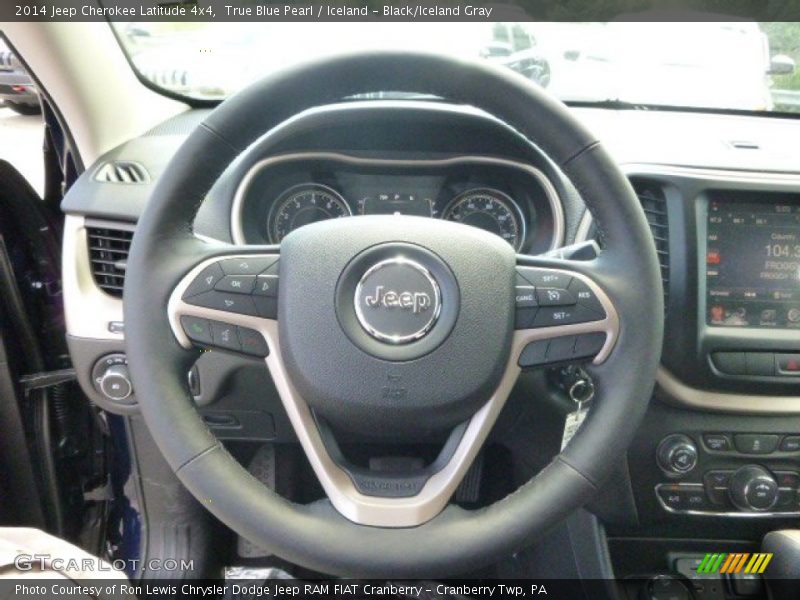 True Blue Pearl / Iceland - Black/Iceland Gray 2014 Jeep Cherokee Latitude 4x4