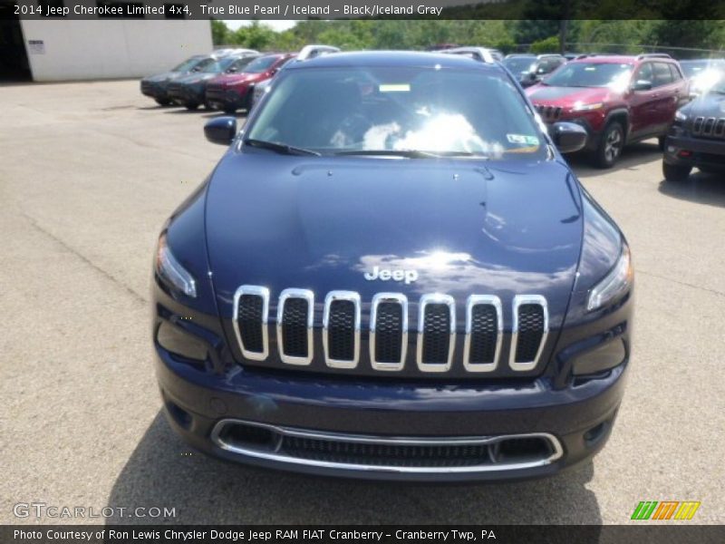 True Blue Pearl / Iceland - Black/Iceland Gray 2014 Jeep Cherokee Limited 4x4