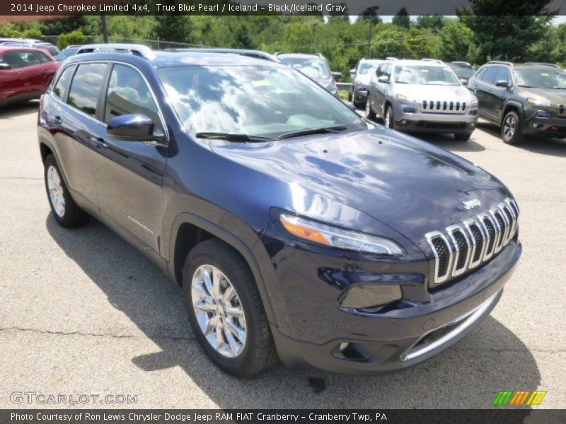 True Blue Pearl / Iceland - Black/Iceland Gray 2014 Jeep Cherokee Limited 4x4