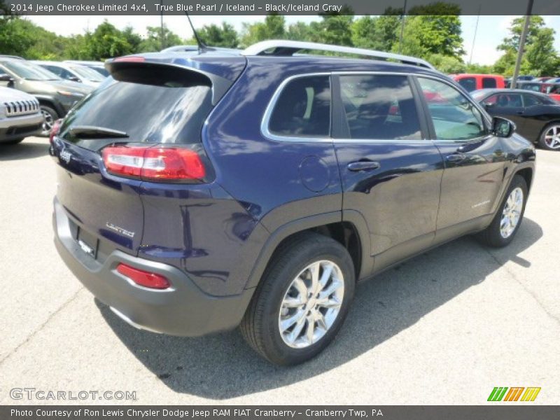 True Blue Pearl / Iceland - Black/Iceland Gray 2014 Jeep Cherokee Limited 4x4