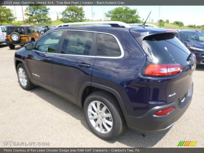 True Blue Pearl / Iceland - Black/Iceland Gray 2014 Jeep Cherokee Limited 4x4