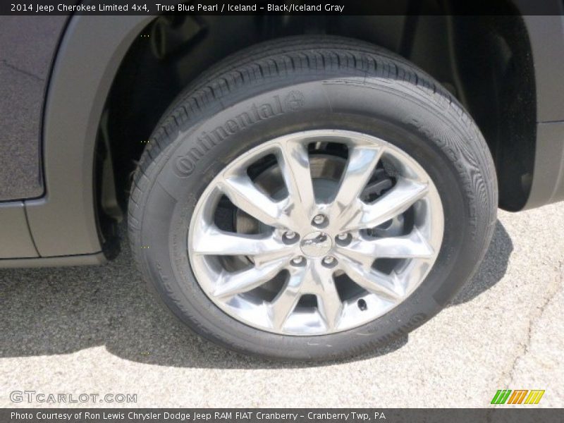 True Blue Pearl / Iceland - Black/Iceland Gray 2014 Jeep Cherokee Limited 4x4