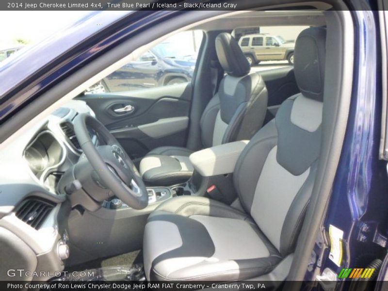 True Blue Pearl / Iceland - Black/Iceland Gray 2014 Jeep Cherokee Limited 4x4