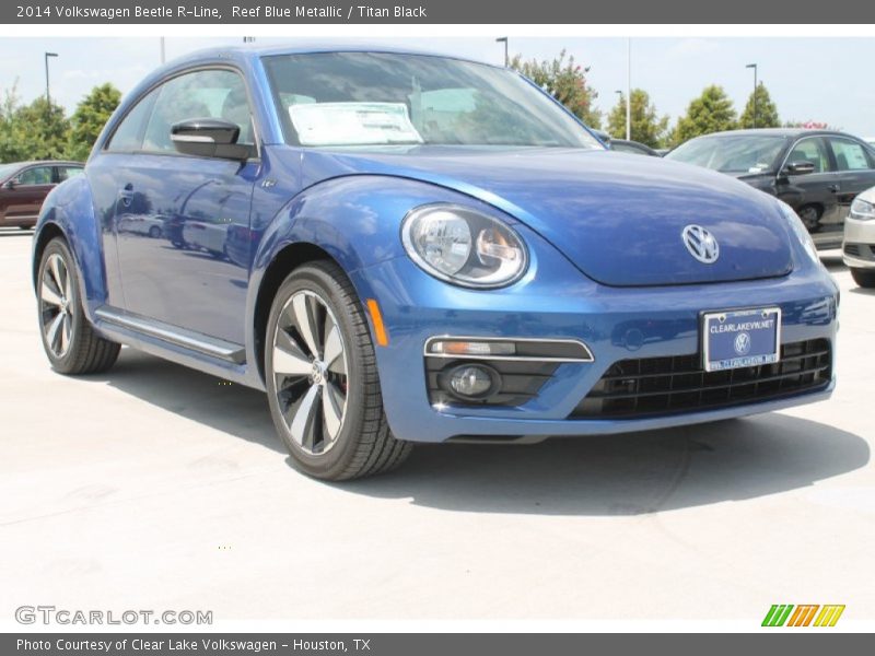 Reef Blue Metallic / Titan Black 2014 Volkswagen Beetle R-Line