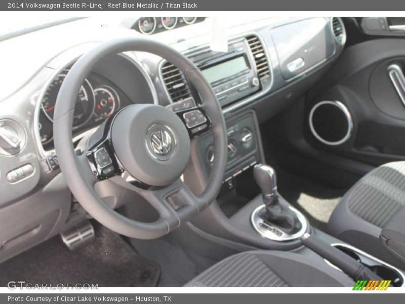 Reef Blue Metallic / Titan Black 2014 Volkswagen Beetle R-Line