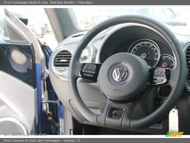 Reef Blue Metallic / Titan Black 2014 Volkswagen Beetle R-Line