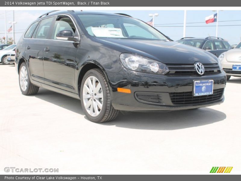 Black / Titan Black 2014 Volkswagen Jetta TDI SportWagen