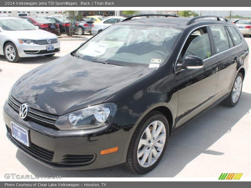 Black / Titan Black 2014 Volkswagen Jetta TDI SportWagen