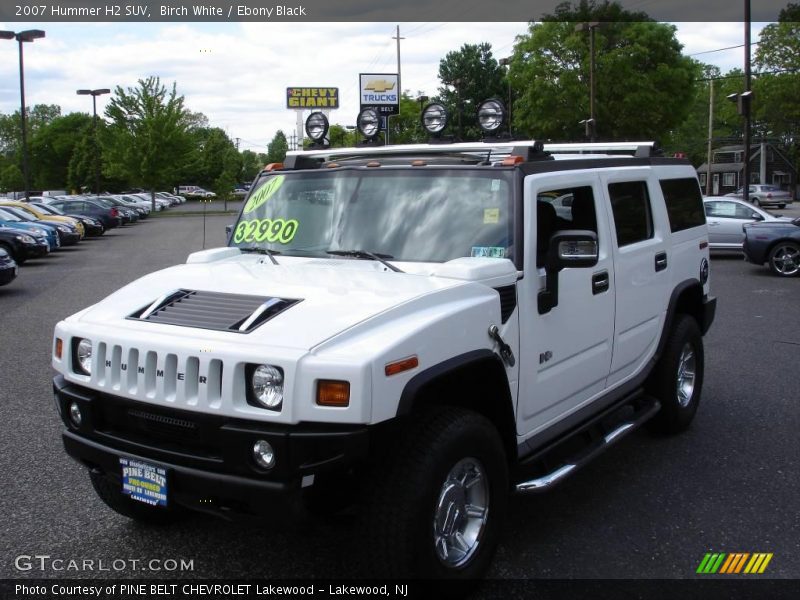 Birch White / Ebony Black 2007 Hummer H2 SUV