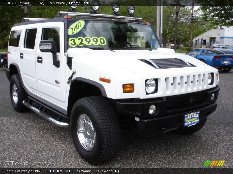 Birch White / Ebony Black 2007 Hummer H2 SUV