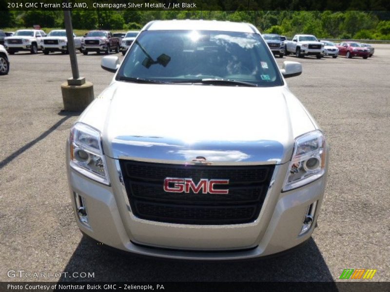 Champagne Silver Metallic / Jet Black 2014 GMC Terrain SLE AWD