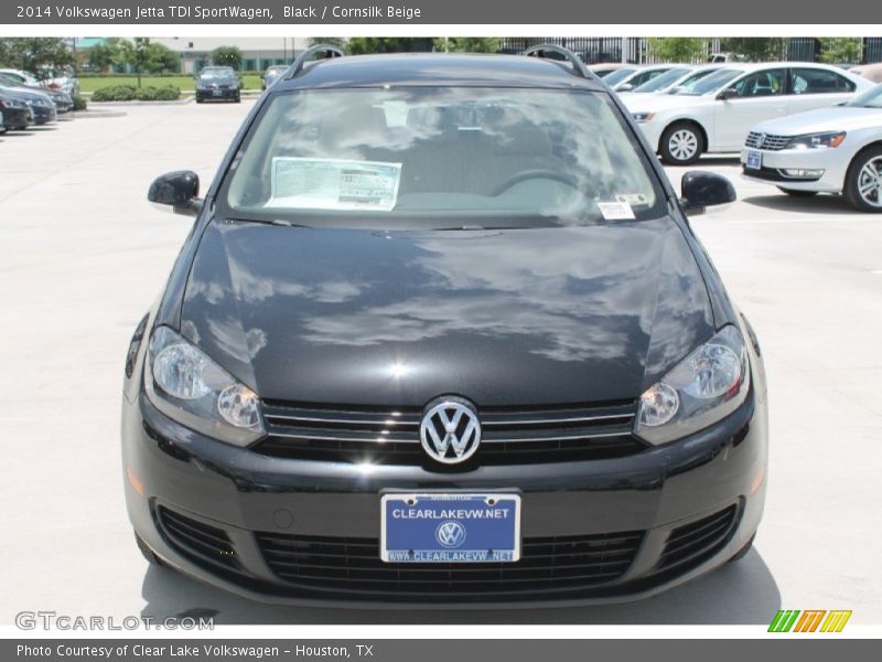 Black / Cornsilk Beige 2014 Volkswagen Jetta TDI SportWagen