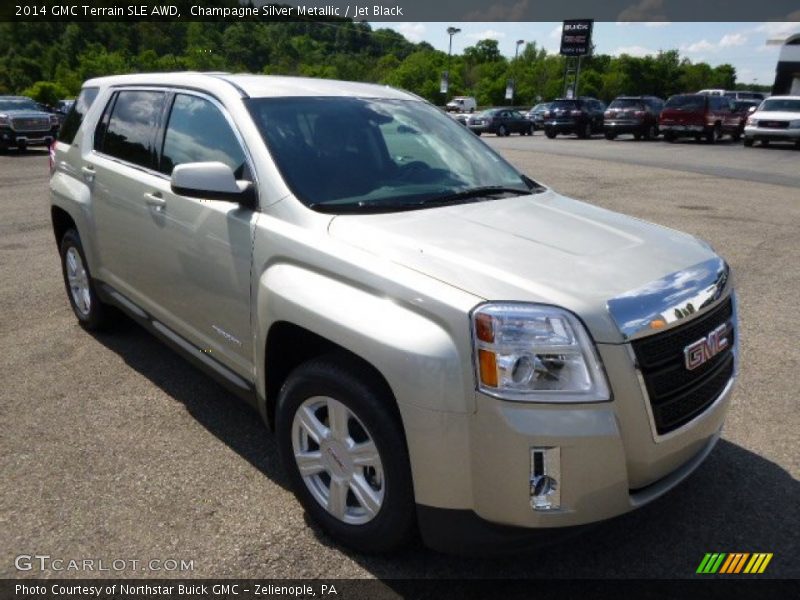 Champagne Silver Metallic / Jet Black 2014 GMC Terrain SLE AWD