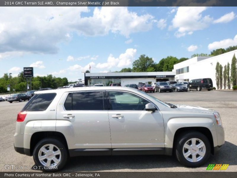 Champagne Silver Metallic / Jet Black 2014 GMC Terrain SLE AWD